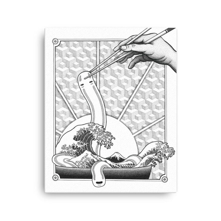 Gerahmte Leinwand - Ghibli Ramen Pavel Illustrations ohne Rahmen / 41x51 cm (16″×20″) artlia