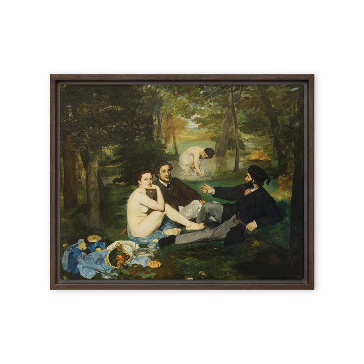 Gerahmte Leinwand - Luncheon on the Grass, Edouard Manet Edouard Manet Braun / 41x51 cm (16″×20″) artlia
