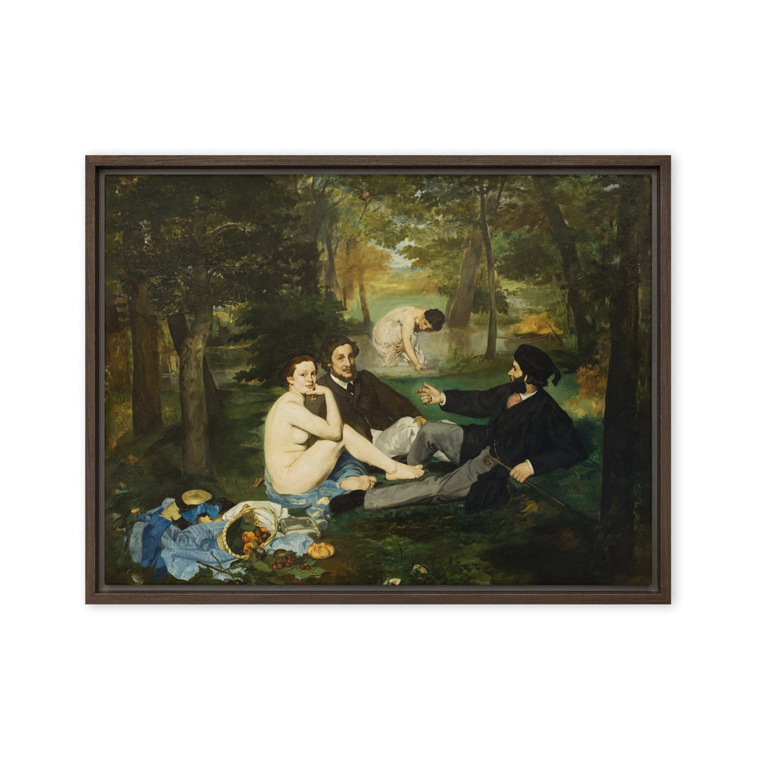 Gerahmte Leinwand - Luncheon on the Grass, Edouard Manet Edouard Manet Braun / 46x61 cm (18″×24″) artlia