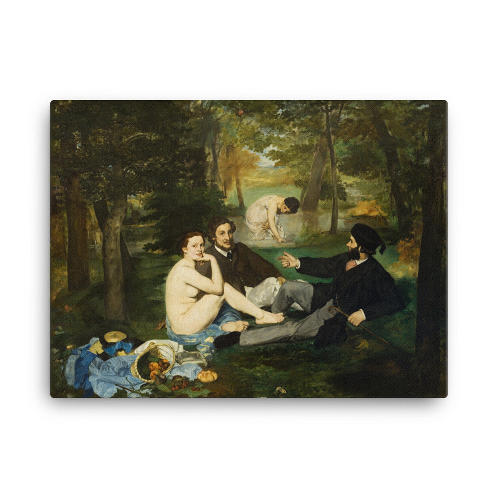 Gerahmte Leinwand - Luncheon on the Grass, Edouard Manet Edouard Manet ohne Rahmen / 30x41 cm (12″×16″) artlia