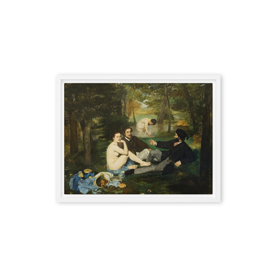 Gerahmte Leinwand - Luncheon on the Grass, Edouard Manet Edouard Manet Weiß / 30x41 cm (12″×16″) artlia