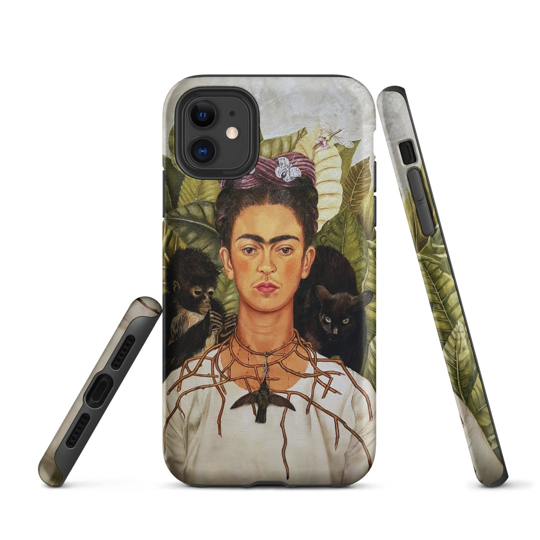 Hardcase iPhone® Handyhülle - Frida Kahlo with Thorn Necklace and Hummingbird Kuratoren von artlia iPhone 11 artlia