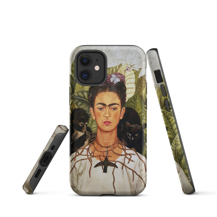 Hardcase iPhone® Handyhülle - Frida Kahlo with Thorn Necklace and Hummingbird Kuratoren von artlia iPhone 12 mini artlia