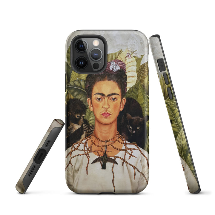 Hardcase iPhone® Handyhülle - Frida Kahlo with Thorn Necklace and Hummingbird Kuratoren von artlia iPhone 12 Pro artlia