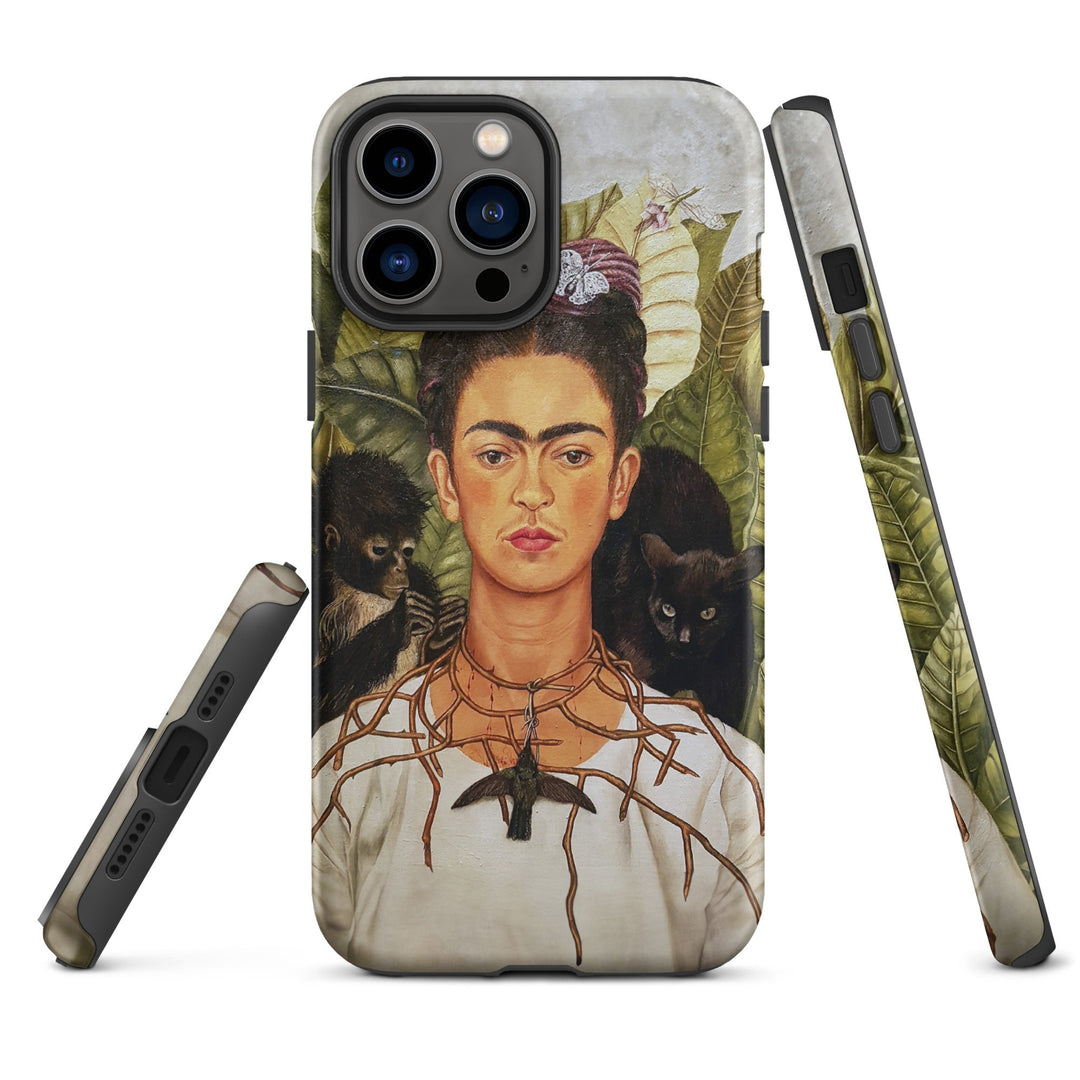 Hardcase iPhone® Handyhülle - Frida Kahlo with Thorn Necklace and Hummingbird Kuratoren von artlia iPhone 13 Pro Max artlia