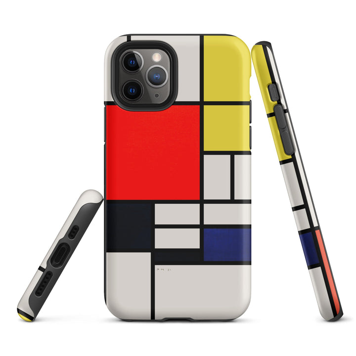 Hardcase iPhone® Handyhülle - Mondrian, Composition with red yellow black gray and blue Piet Mondrian iPhone 11 Pro artlia