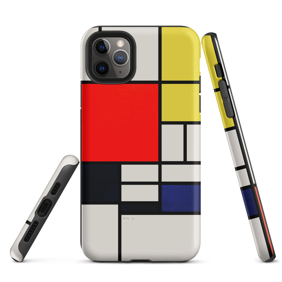 Hardcase iPhone® Handyhülle - Mondrian, Composition with red yellow black gray and blue Piet Mondrian iPhone 11 Pro Max artlia