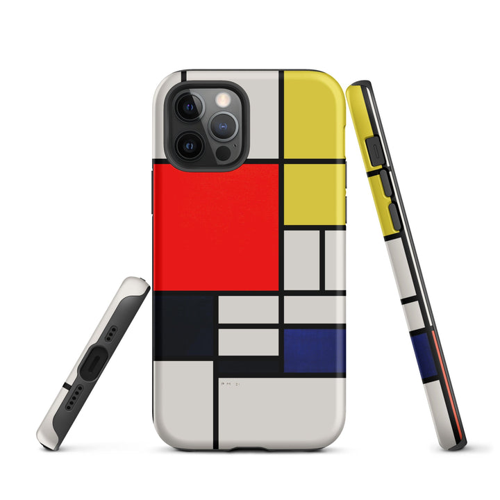 Hardcase iPhone® Handyhülle - Mondrian, Composition with red yellow black gray and blue Piet Mondrian iPhone 12 Pro artlia