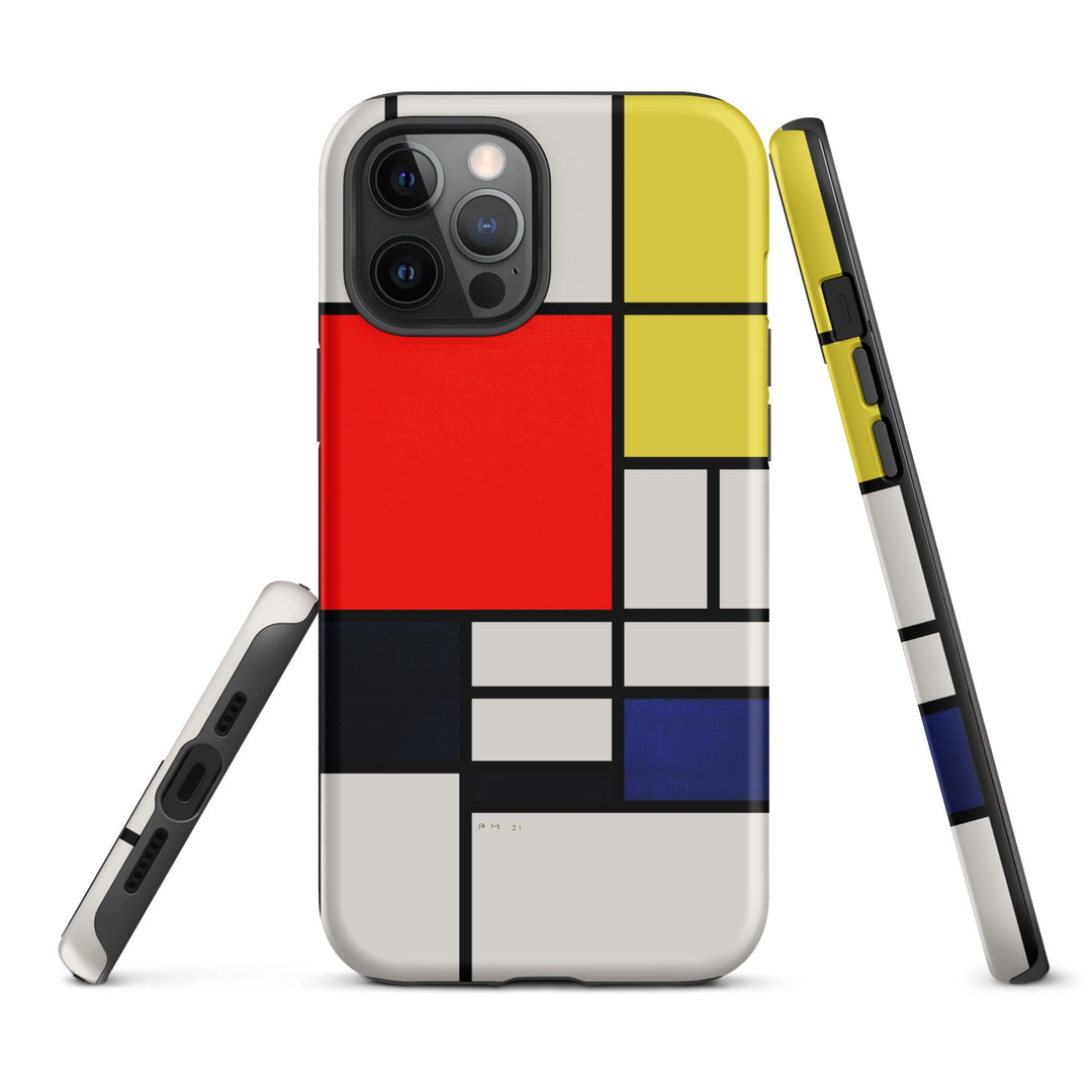 Hardcase iPhone® Handyhülle - Mondrian, Composition with red yellow black gray and blue Piet Mondrian iPhone 12 Pro Max artlia