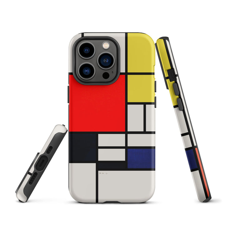 Hardcase iPhone® Handyhülle - Mondrian, Composition with red yellow black gray and blue Piet Mondrian iPhone 13 Pro artlia