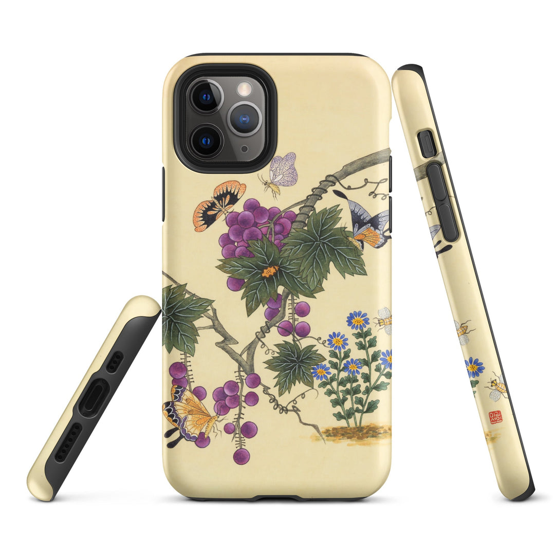 Hardcase iPhone® Handyhülle - Schmetterlinge auf Traubenbaum Misun Kim iPhone 11 Pro artlia
