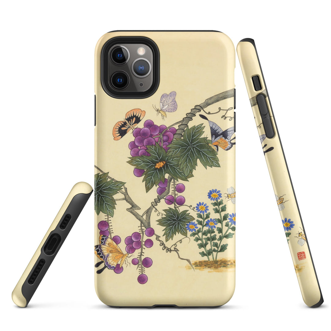 Hardcase iPhone® Handyhülle - Schmetterlinge auf Traubenbaum Misun Kim iPhone 11 Pro Max artlia