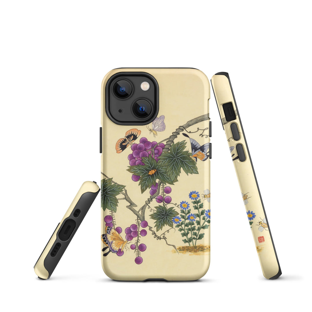 Hardcase iPhone® Handyhülle - Schmetterlinge auf Traubenbaum Misun Kim iPhone 13 mini artlia