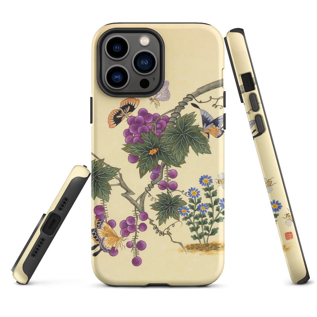Hardcase iPhone® Handyhülle - Schmetterlinge auf Traubenbaum Misun Kim iPhone 13 Pro Max artlia