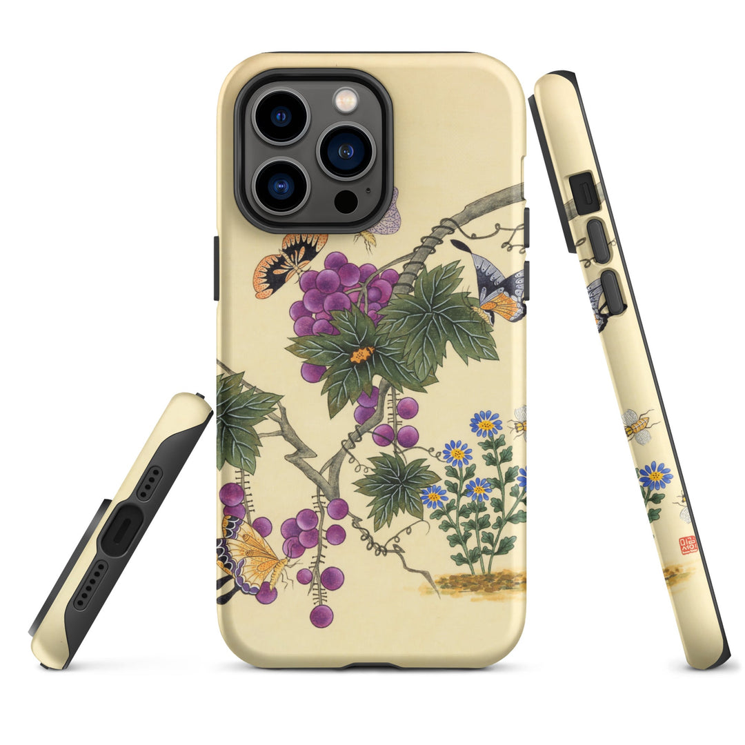 Hardcase iPhone® Handyhülle - Schmetterlinge auf Traubenbaum Misun Kim iPhone 14 Pro Max artlia