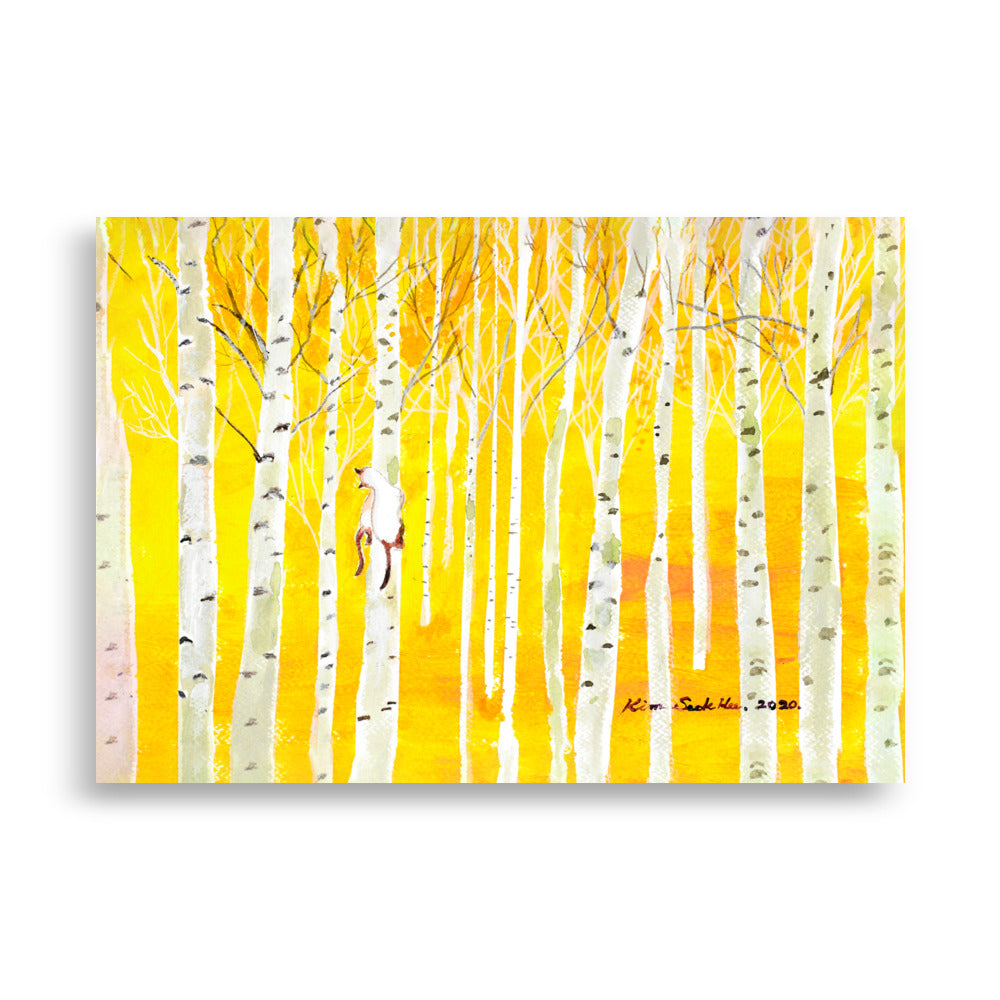 Poster - Birkenwald Birch Forest Seokhee Kim 70×100 cm artlia