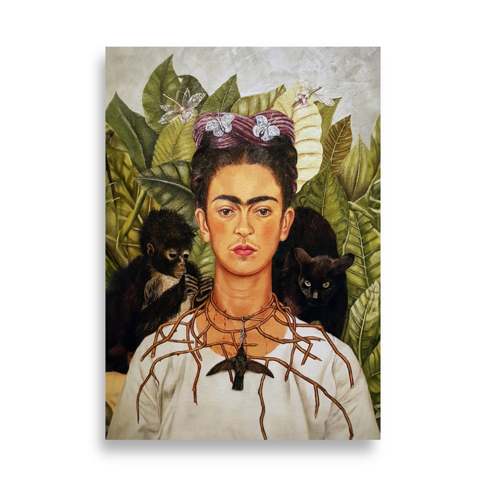 Poster - Frida Kahlo with Thorn Necklace and Hummingbird Frida Kahlo 70×100 cm artlia