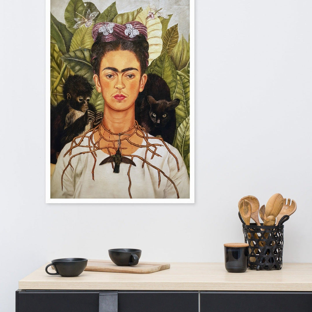 Poster - Frida Kahlo with Thorn Necklace and Hummingbird Frida Kahlo artlia