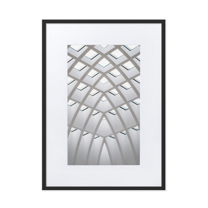 Poster mit Passepartout - Geometrisches Design Kuratoren von artlia Schwarz / 50×70 cm artlia
