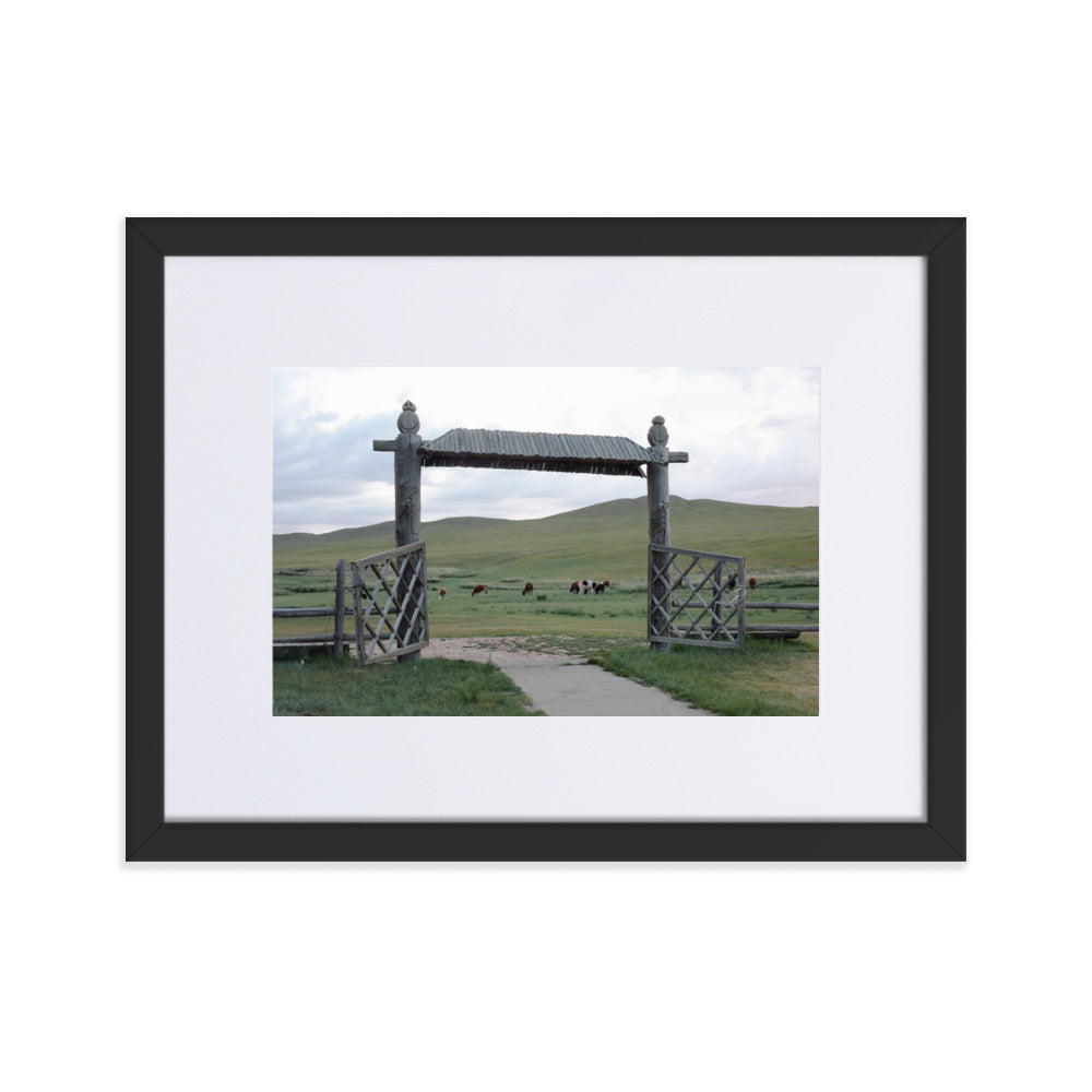 Poster mit Passepartout - The gateway to the steppes of Mongolia Young Han Song Schwarz / 30×40 cm artlia