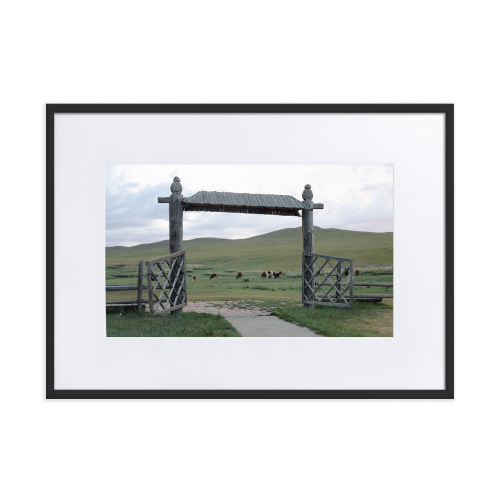 Poster mit Passepartout - The gateway to the steppes of Mongolia Young Han Song Schwarz / 50×70 cm artlia