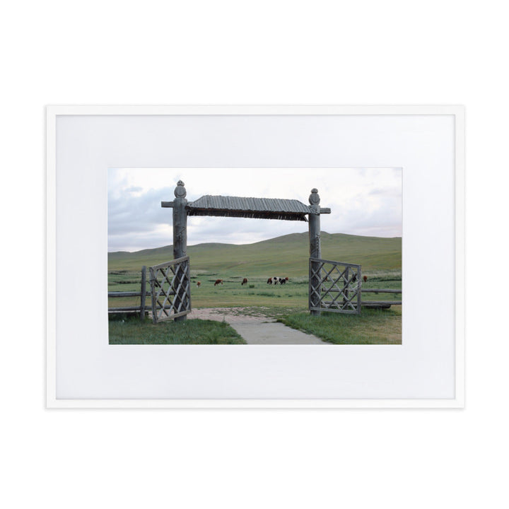 Poster mit Passepartout - The gateway to the steppes of Mongolia Young Han Song Weiß / 50×70 cm artlia