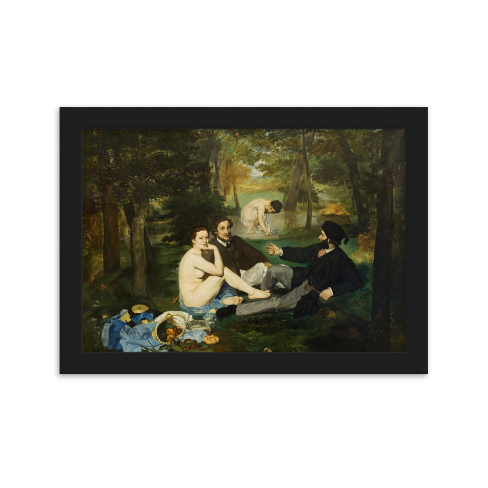 Poster mit Rahmen - Luncheon on the Grass, Edouard Manet Edouard Manet Schwarz / 21×30 cm artlia