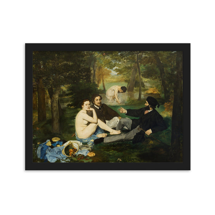 Poster mit Rahmen - Luncheon on the Grass, Edouard Manet Edouard Manet Schwarz / 30×40 cm artlia