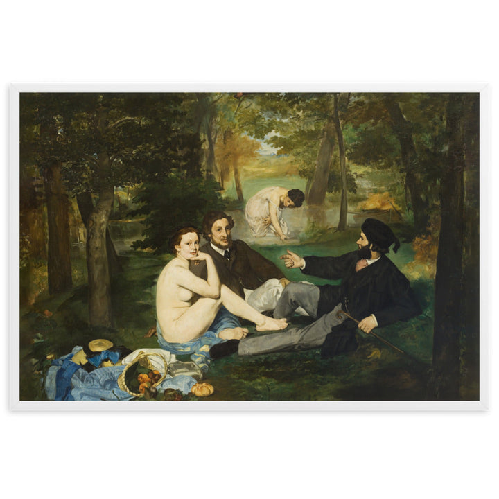 Poster mit Rahmen - Luncheon on the Grass, Edouard Manet Edouard Manet Weiß / 61×91 cm artlia