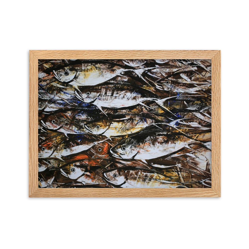 Poster mit Rahmen - Makrelen Kuratoren von artlia Oak / 30×40 cm artlia