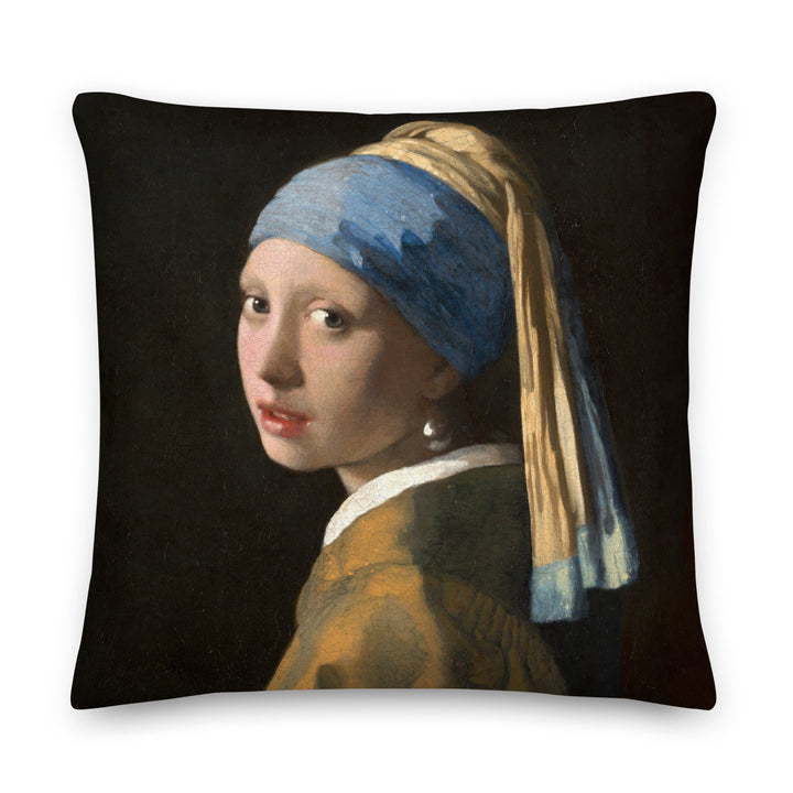 Premium-Kissen - Girl with a Pearl Earring Johannes Vermeer 56x56 cm artlia