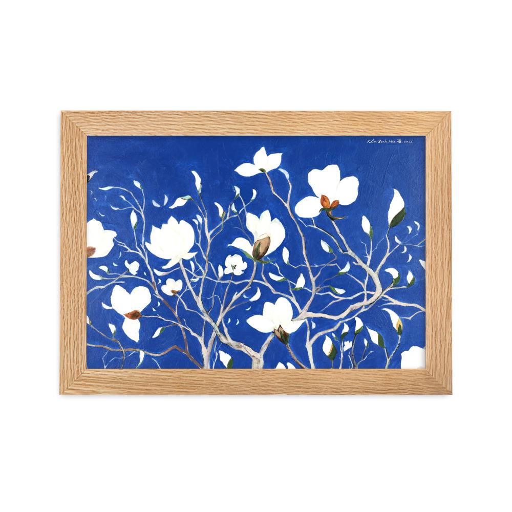 A Thousand, Splendid Magnolia - Poster im Rahmen artlia Oak / 21×30 cm artlia