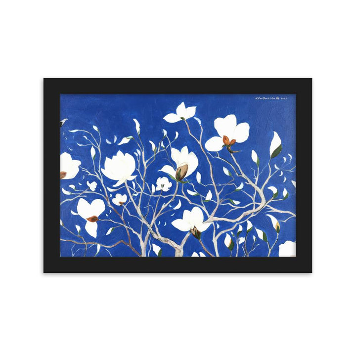 A Thousand, Splendid Magnolia - Poster im Rahmen artlia Schwarz / 21×30 cm artlia