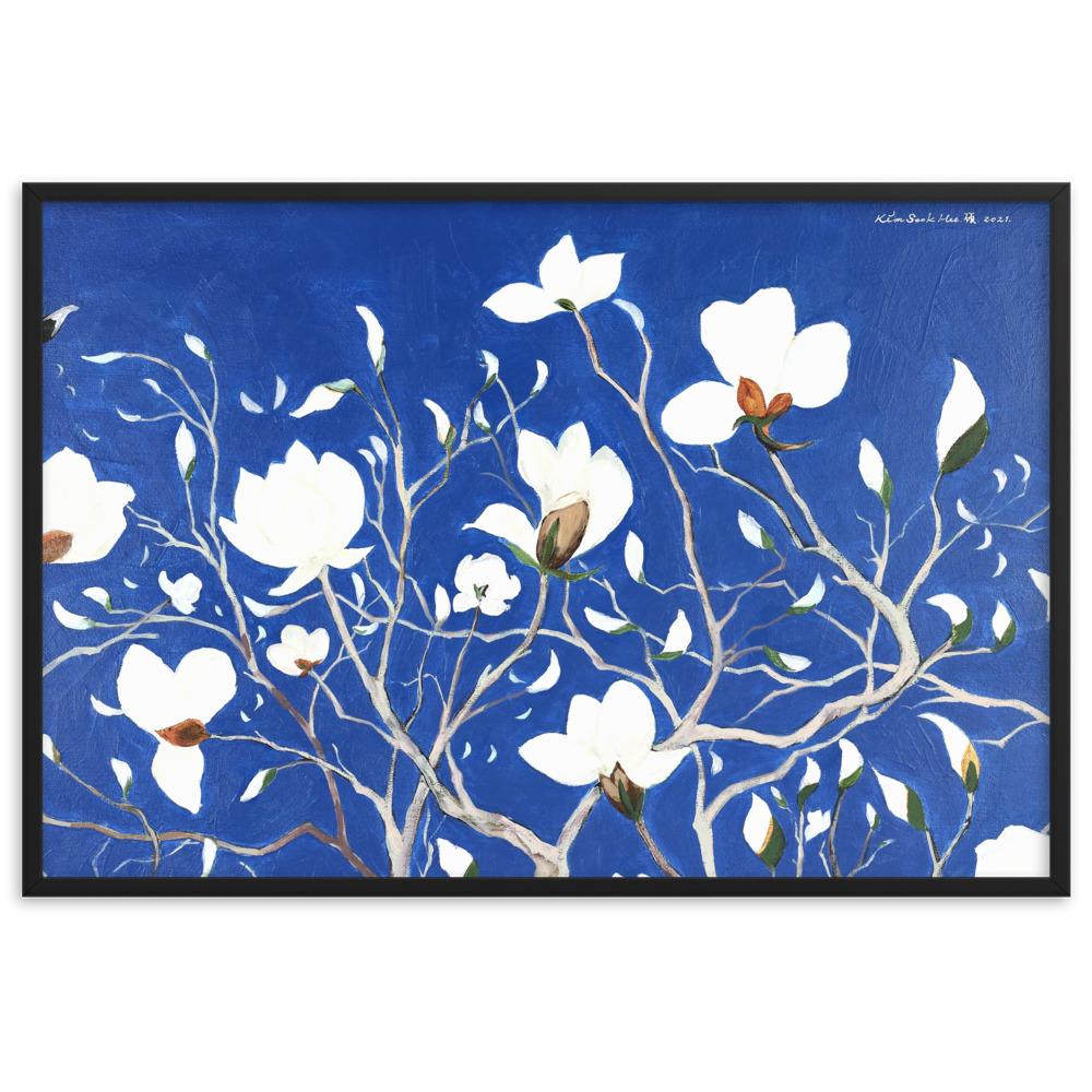 A Thousand, Splendid Magnolia - Poster im Rahmen artlia Schwarz / 61×91 cm artlia