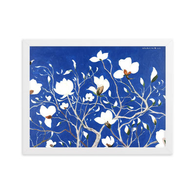 A Thousand, Splendid Magnolia - Poster im Rahmen artlia Weiß / 30×40 cm artlia