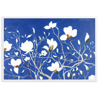 A Thousand, Splendid Magnolia - Poster im Rahmen artlia Weiß / 61×91 cm artlia