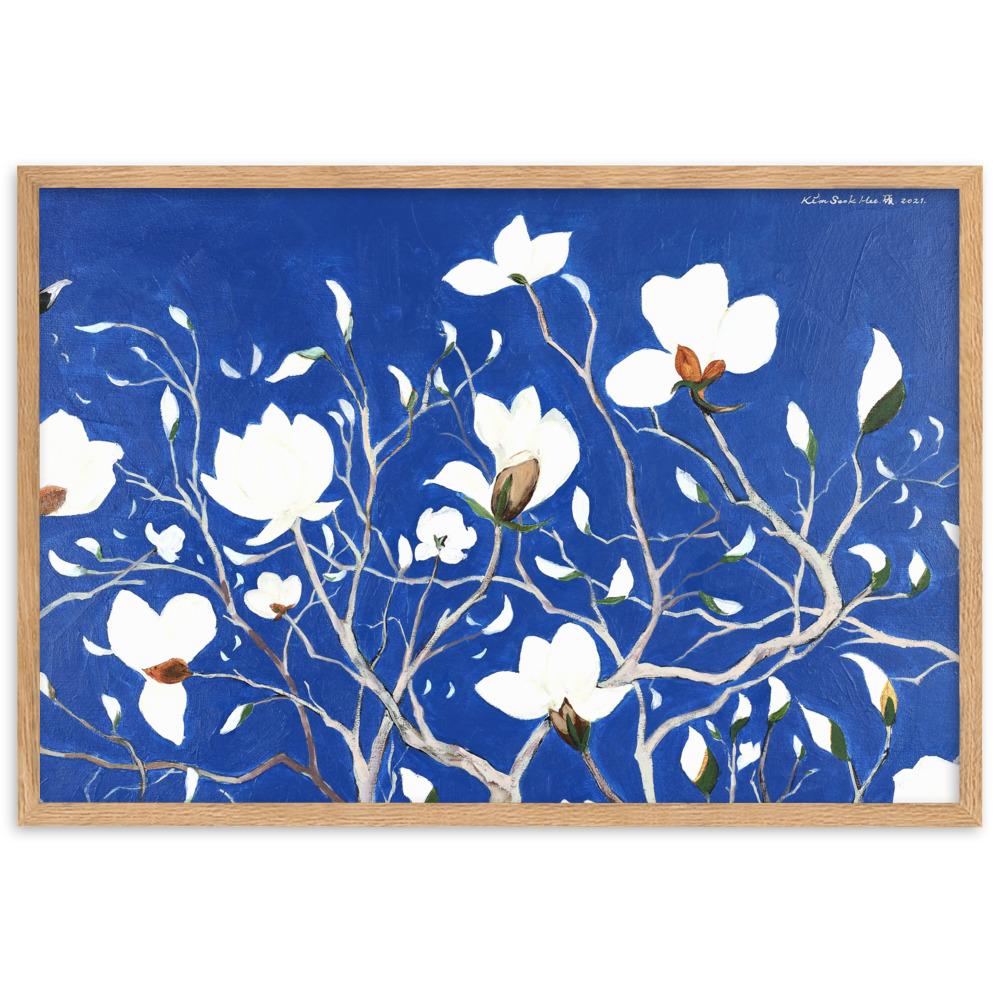 A Thousand, Splendid Magnolia - Poster im Rahmen Seokhee Kim Oak / 61×91 cm artlia
