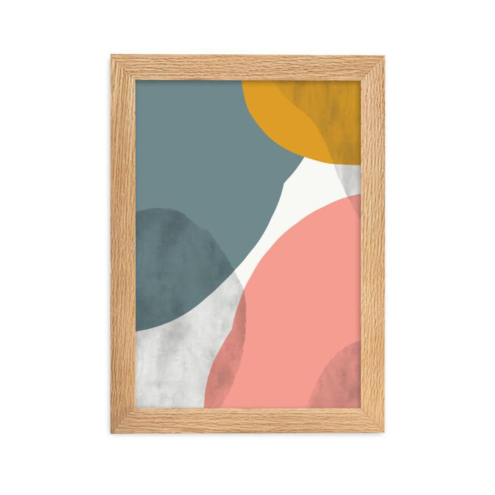 Abstract Circles - Poster im Rahmen artlia Oak / 21×30 cm artlia