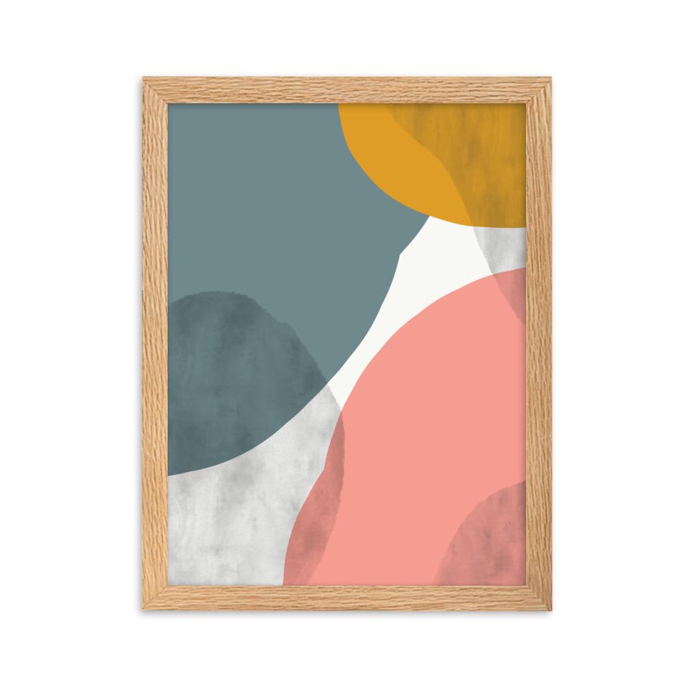 Abstract Circles - Poster im Rahmen artlia Oak / 30×40 cm artlia
