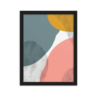 Abstract Circles - Poster im Rahmen artlia Schwarz / 30×40 cm artlia