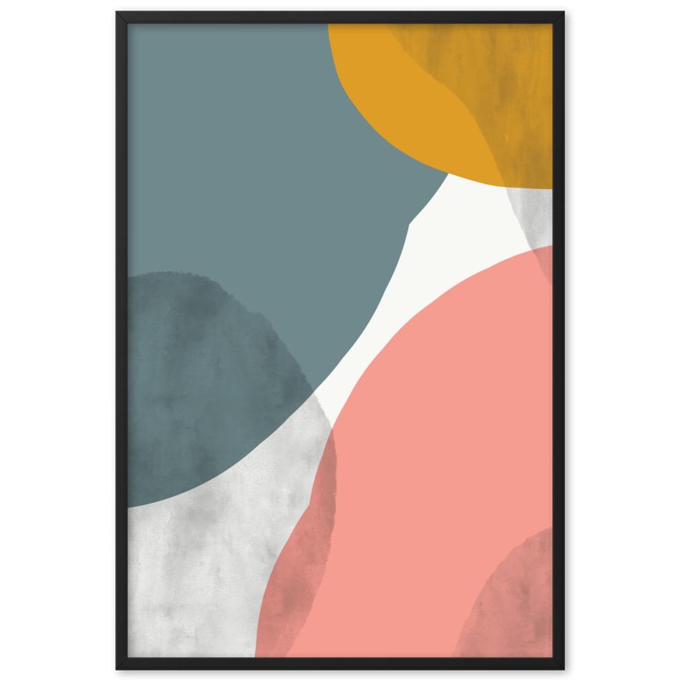 Abstract Circles - Poster im Rahmen artlia Schwarz / 61×91 cm artlia