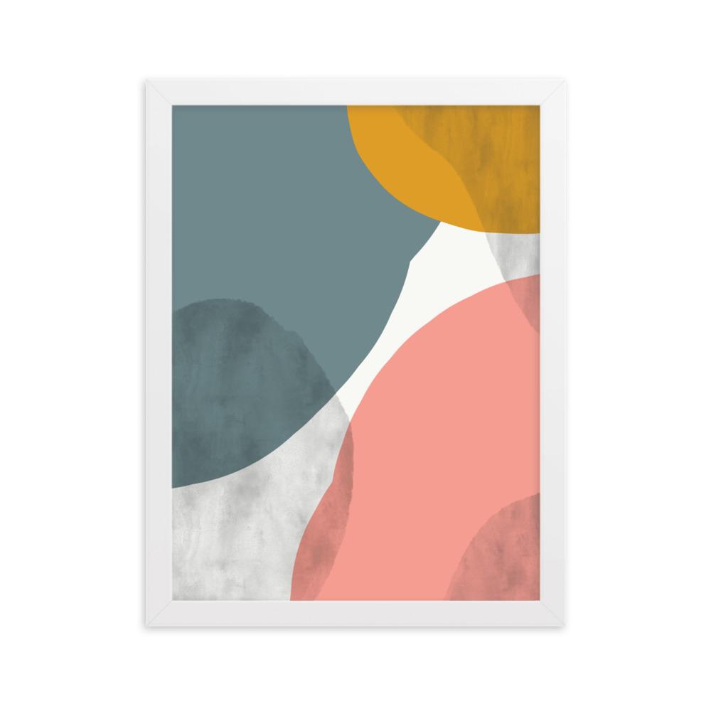 Abstract Circles - Poster im Rahmen artlia Weiß / 30×40 cm artlia