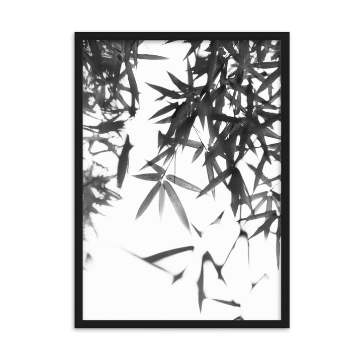 Bamboo Leaves Bambusblätter - Poster im Rahmen artlia Schwarz / 50×70 cm artlia