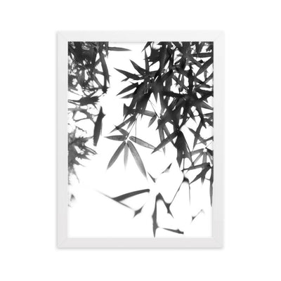 Bamboo Leaves Bambusblätter - Poster im Rahmen artlia Weiß / 30×40 cm artlia