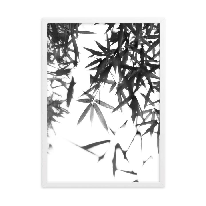 Bamboo Leaves Bambusblätter - Poster im Rahmen artlia Weiß / 50×70 cm artlia