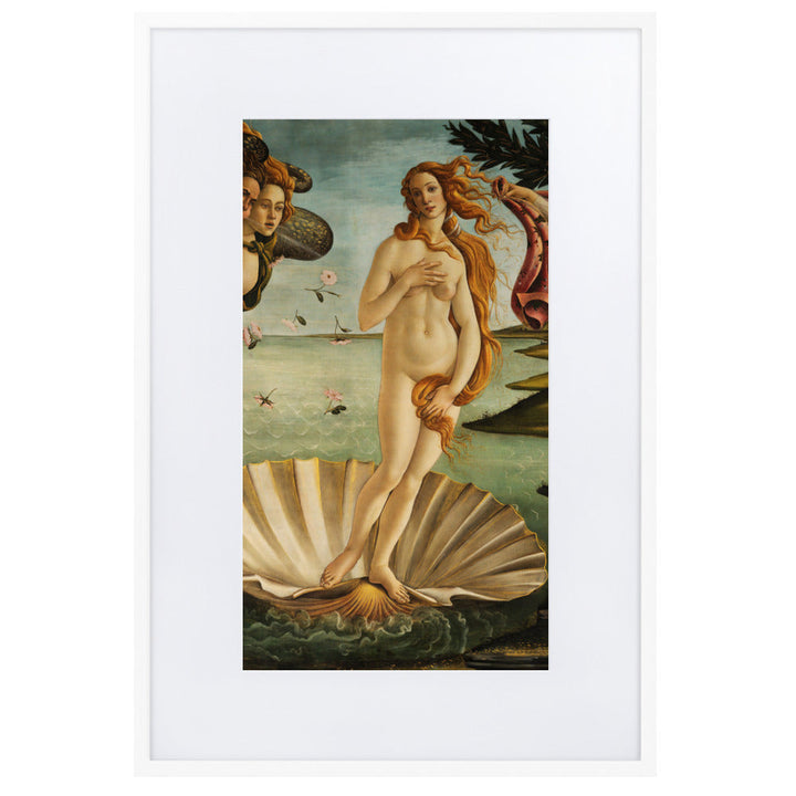 Birth of Venus, Botticelli - Poster im Rahmen mit Passepartout Sandro Botticelli Weiß / 61×91 cm artlia