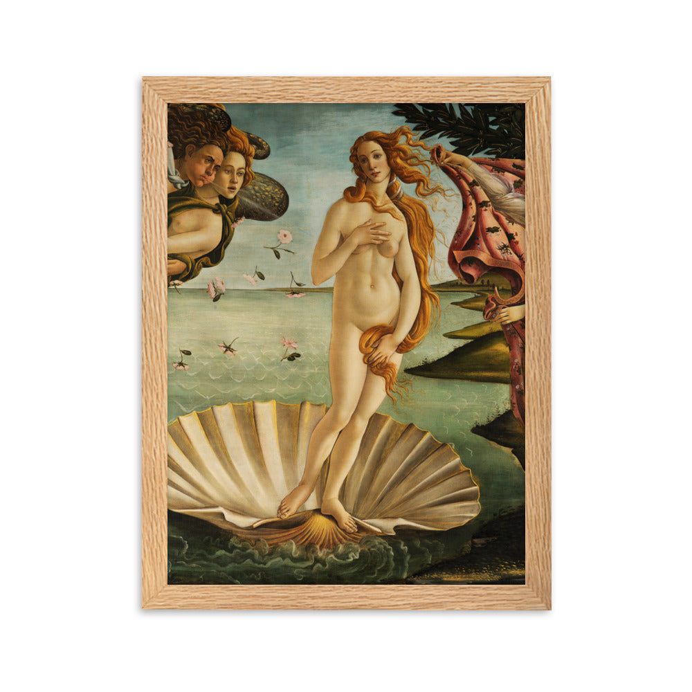 Birth of Venus, Botticelli - Poster im Rahmen Sandro Botticelli Oak / 30×40 cm artlia