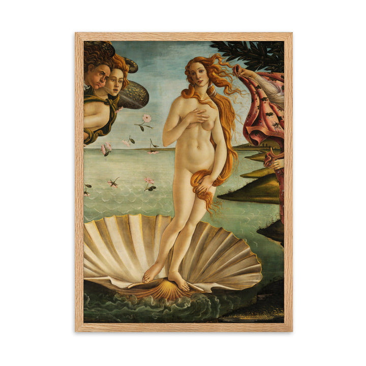 Birth of Venus, Botticelli - Poster im Rahmen Sandro Botticelli Oak / 50×70 cm artlia