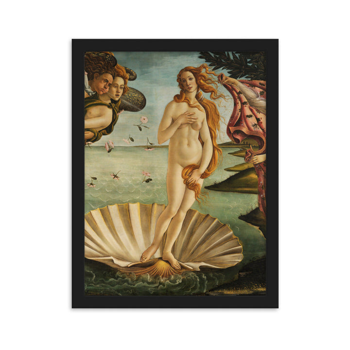 Birth of Venus, Botticelli - Poster im Rahmen Sandro Botticelli Schwarz / 30×40 cm artlia