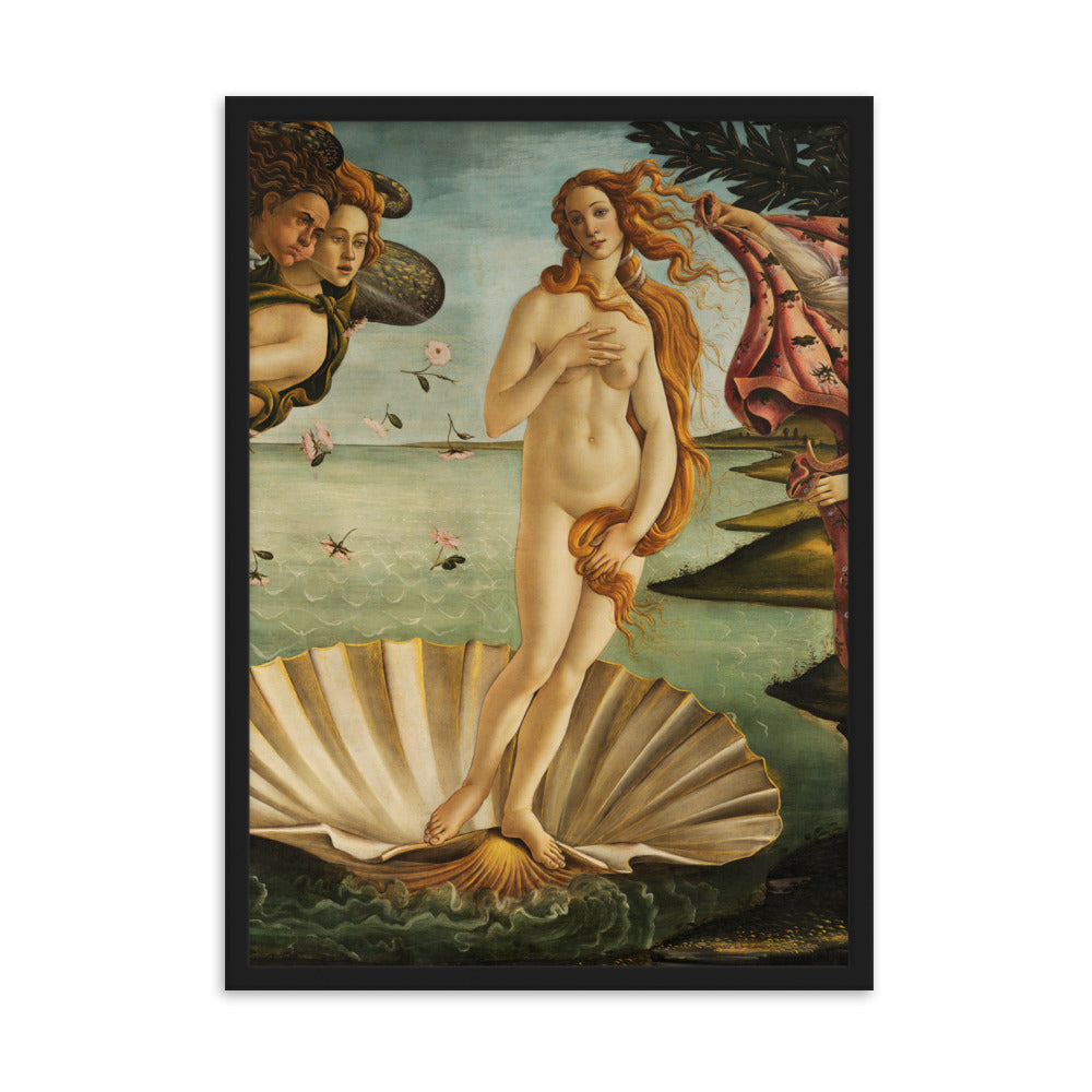 Birth of Venus, Botticelli - Poster im Rahmen Sandro Botticelli Schwarz / 50×70 cm artlia